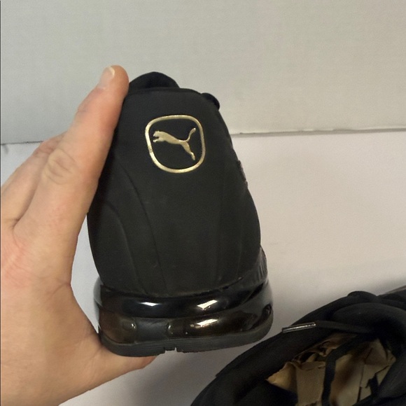 Puma Black Sneakers with Gold Details size 13. - Picture 5 of 7